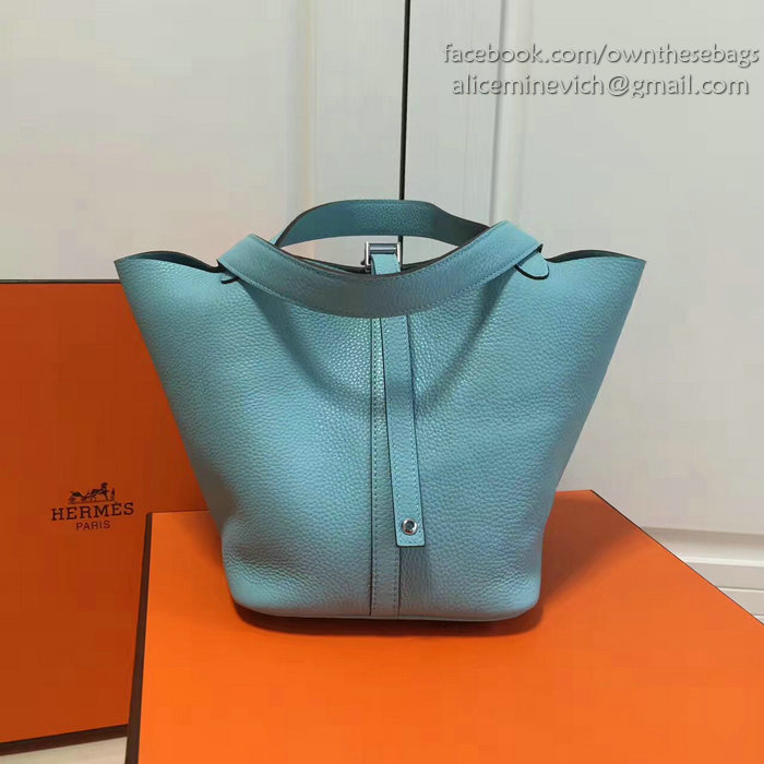 Hermes Picotin Lock 22 Tote Bag Togo Leather Skyblue H210401