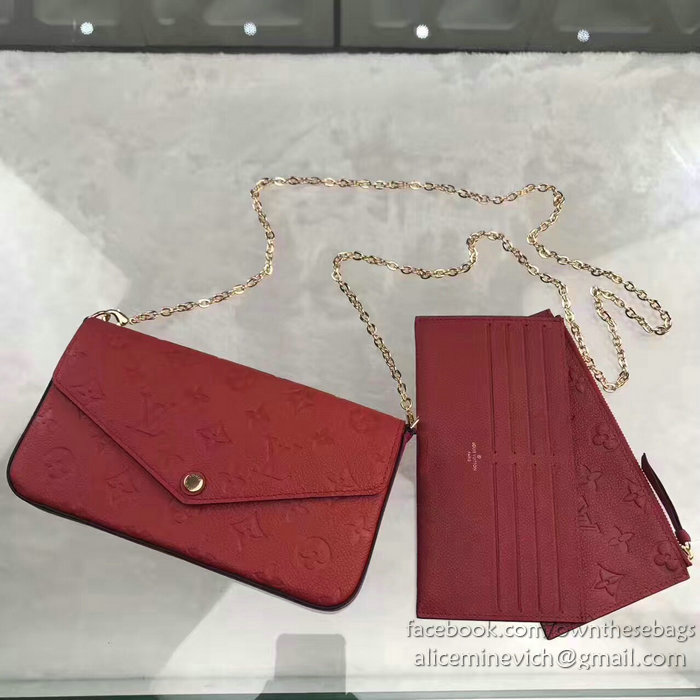 Louis Vuitton Monogram Empreinte Pochette Felicie Cherry M64065