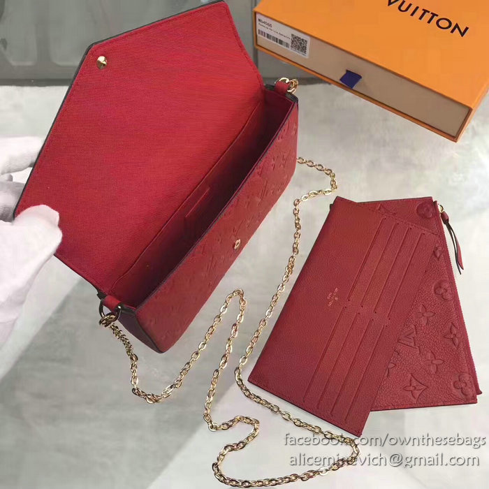 Louis Vuitton Monogram Empreinte Pochette Felicie Cherry M64065