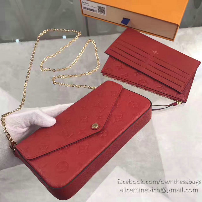 Louis Vuitton Monogram Empreinte Pochette Felicie Cherry M64065