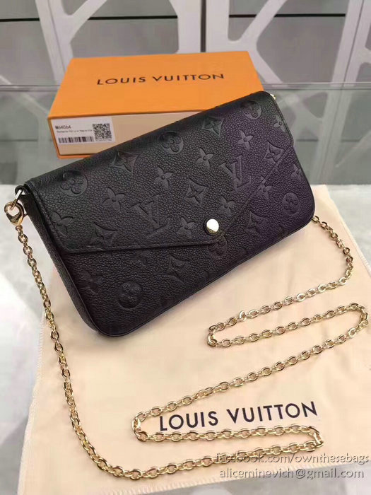 Louis Vuitton Monogram Empreinte Pochette Felicie Noir M64065