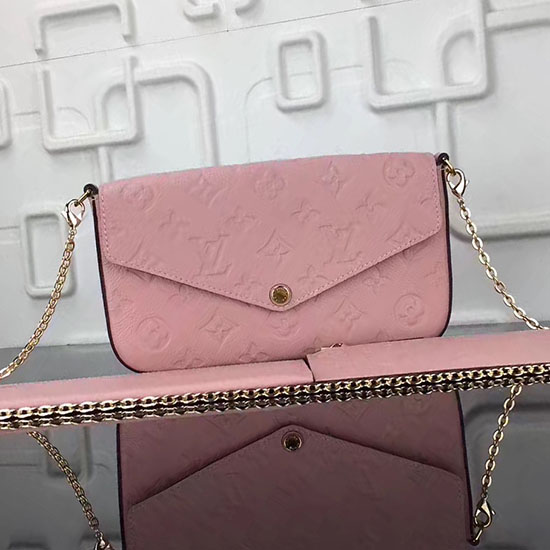 Louis Vuitton Monogram Empreinte Pochette Felicie Pink M64065