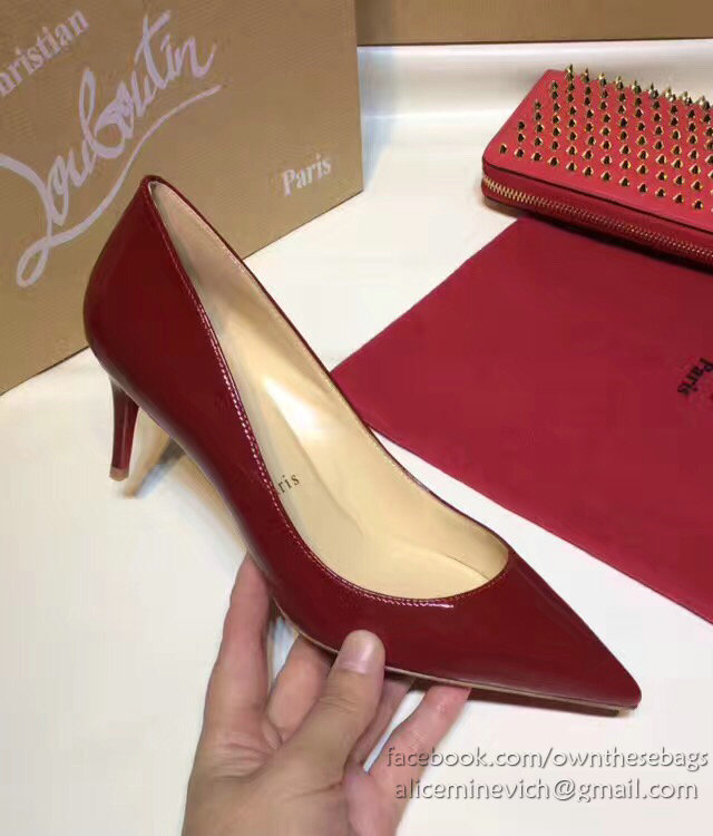 Christian Louboutin Mid-heel Pump Burgundy CL005