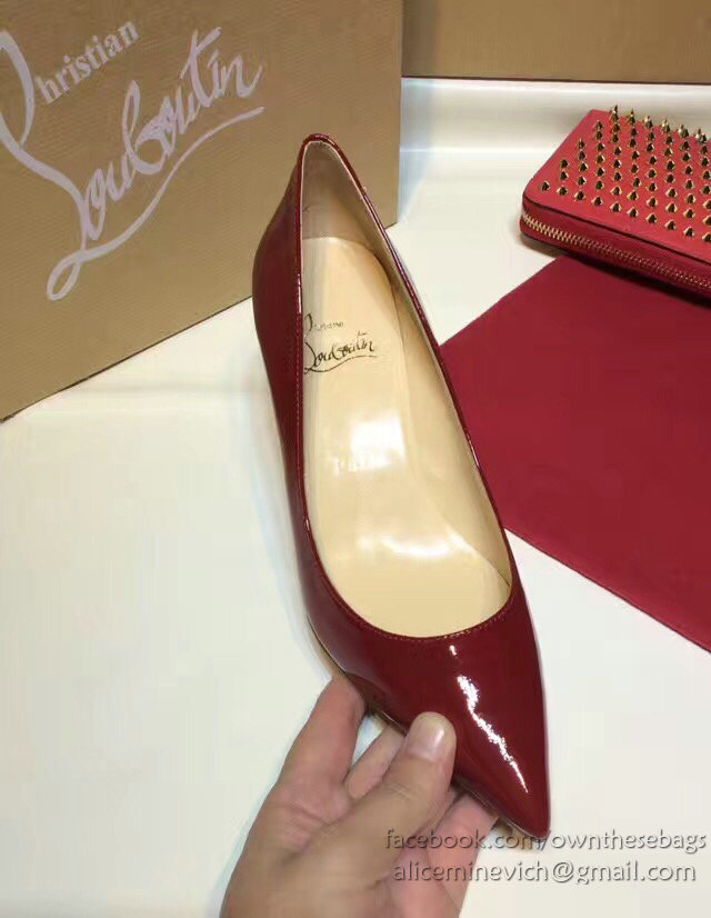 Christian Louboutin Mid-heel Pump Burgundy CL005