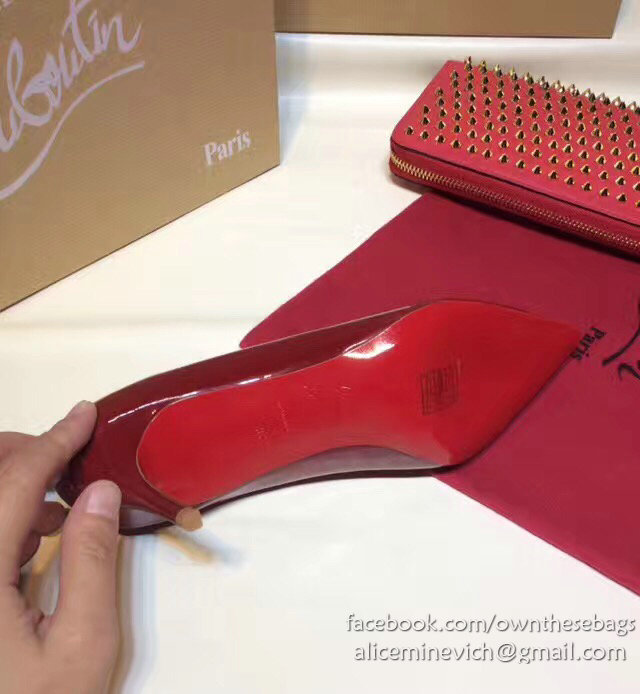 Christian Louboutin Mid-heel Pump Burgundy CL005