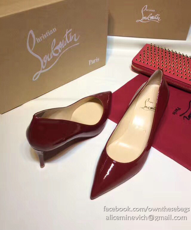 Christian Louboutin Mid-heel Pump Burgundy CL005