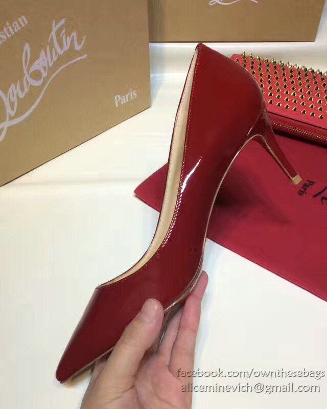 Christian Louboutin Mid-heel Pump Burgundy CL005