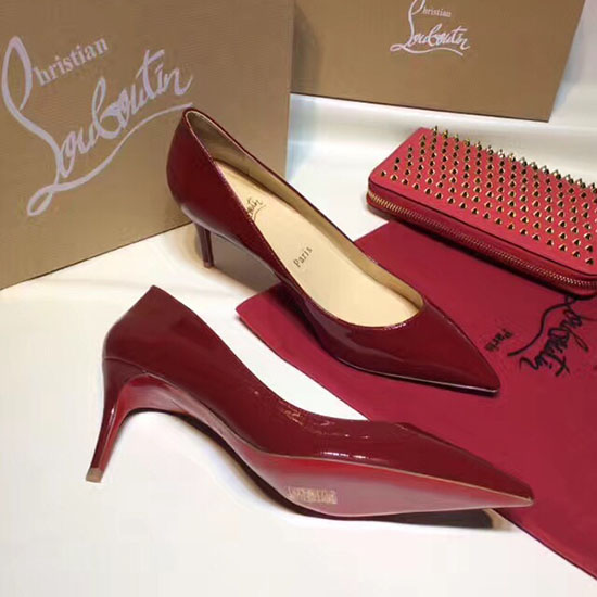 Christian Louboutin Mid-heel Pump Burgundy CL005