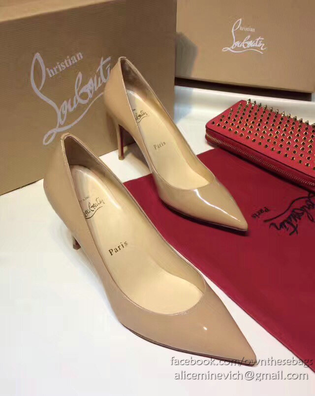 Christian Louboutin Patent Leather Pump Beige CL006