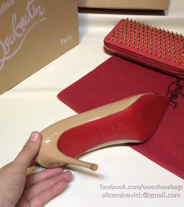 Christian Louboutin Patent Leather Pump Beige CL006