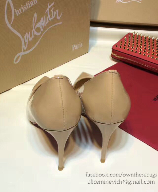 Christian Louboutin Patent Leather Pump Beige CL006