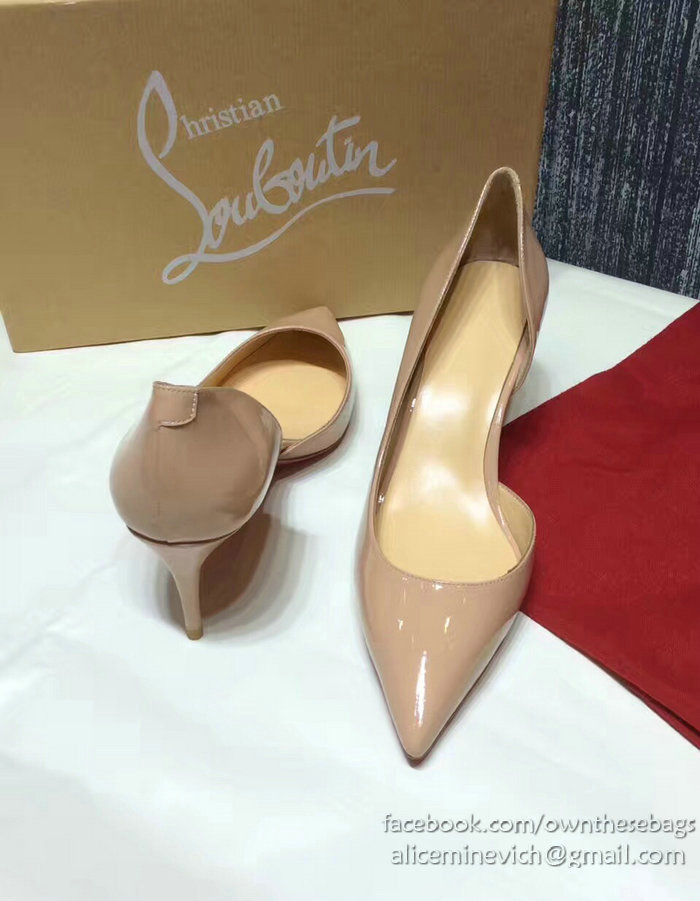 Christian Louboutin Patent Leather Pump Beige CL007