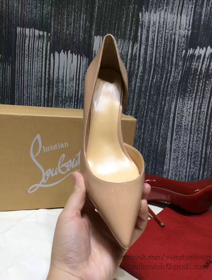 Christian Louboutin Patent Leather Pump Beige CL007