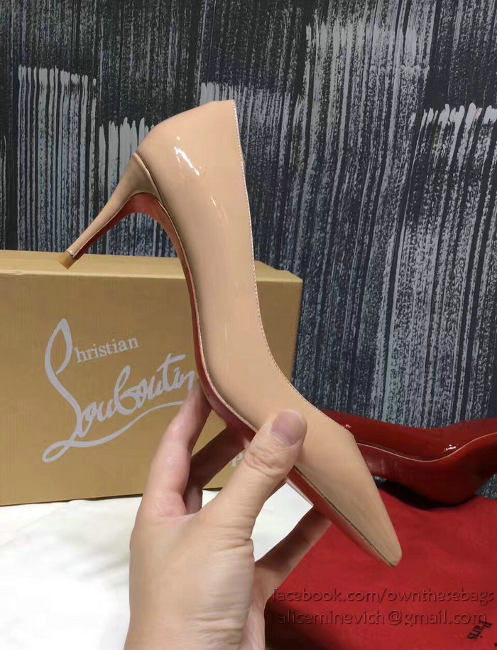 Christian Louboutin Patent Leather Pump Beige CL007