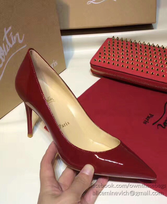 Christian Louboutin Patent Leather Pump Burgundy CL006