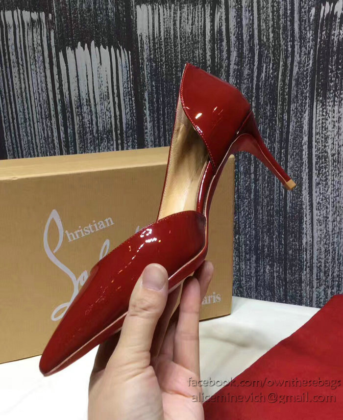 Christian Louboutin Patent Leather Pump Burgundy CL007