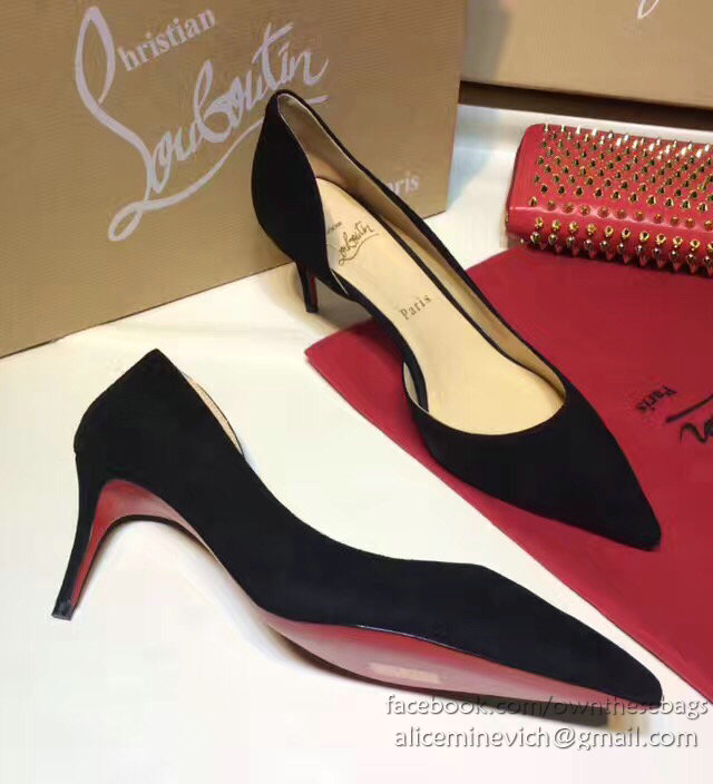 Christian Louboutin Suede Pump Black CL007