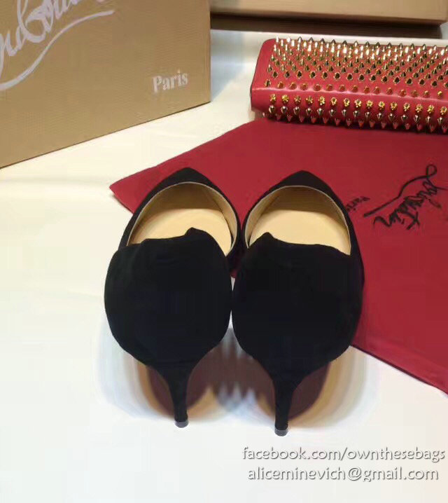 Christian Louboutin Suede Pump Black CL007