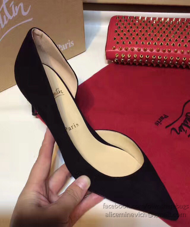 Christian Louboutin Suede Pump Black CL007