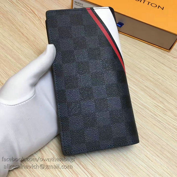 Louis Vuitton Damier Canvas Brazza Wallet Red N64004