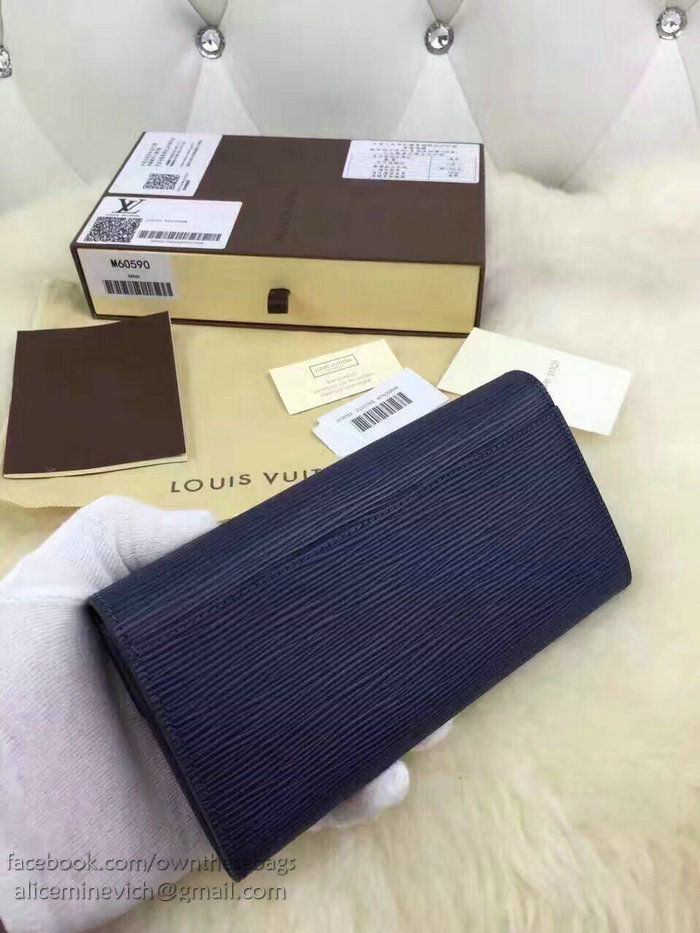 Louis Vuitton Epi Leather Sarah Wallet Blue M60724