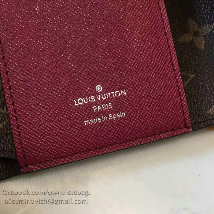 Louis Vuitton Monogram Canvas Wallet Burgundy M60494