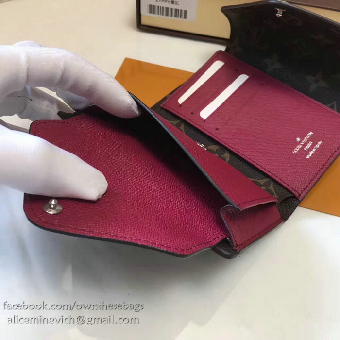 Louis Vuitton Monogram Canvas Wallet Burgundy M60494