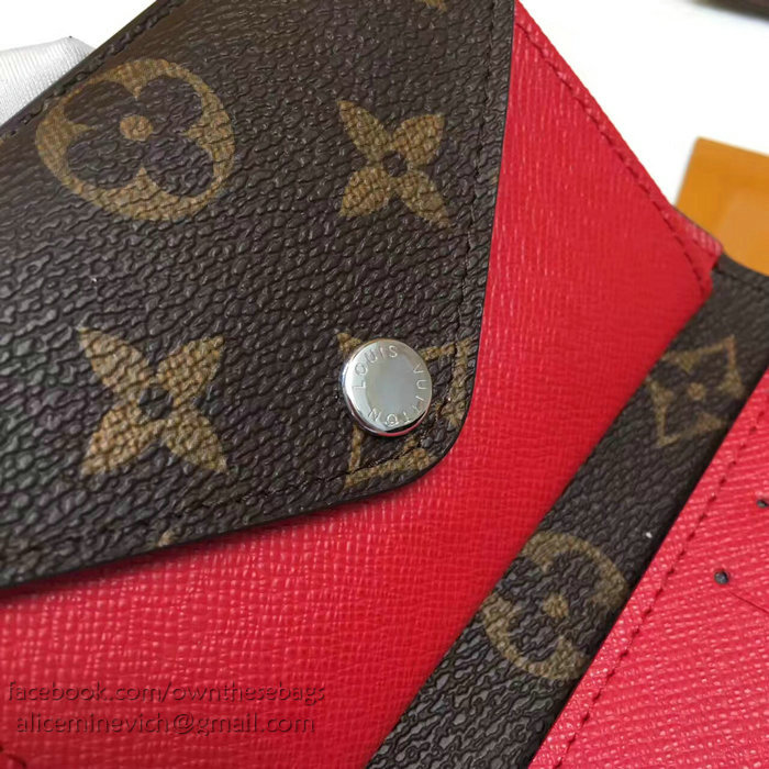 Louis Vuitton Monogram Canvas Wallet Red M60494