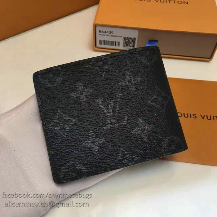 Louis Vuitton Monogram Eclipse Canvas Multiple Wallet M64439