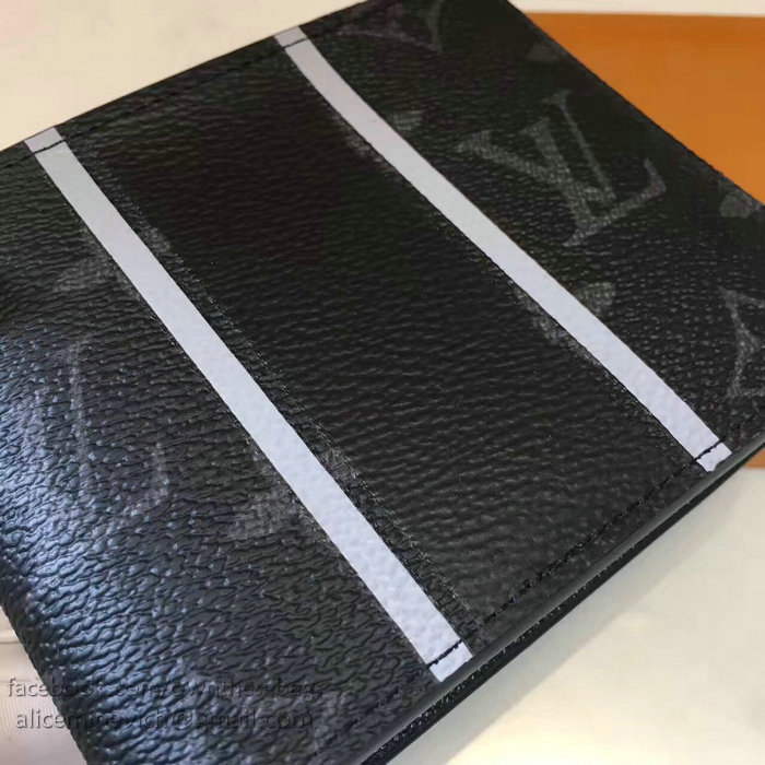 Louis Vuitton Monogram Eclipse Canvas Multiple Wallet M64439