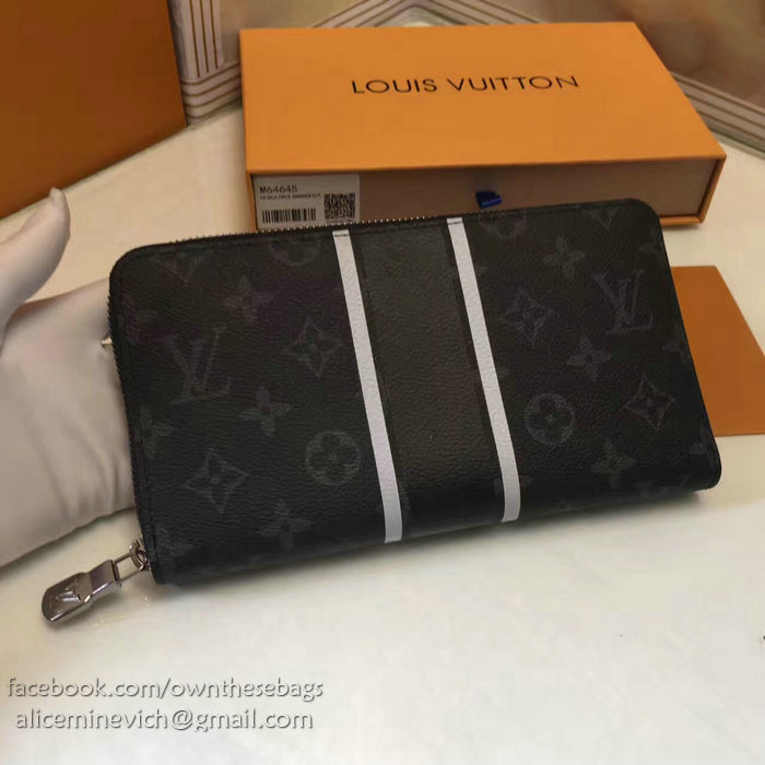 Louis Vuitton Monogram Eclipse Canvas Zippy Organizer M64645