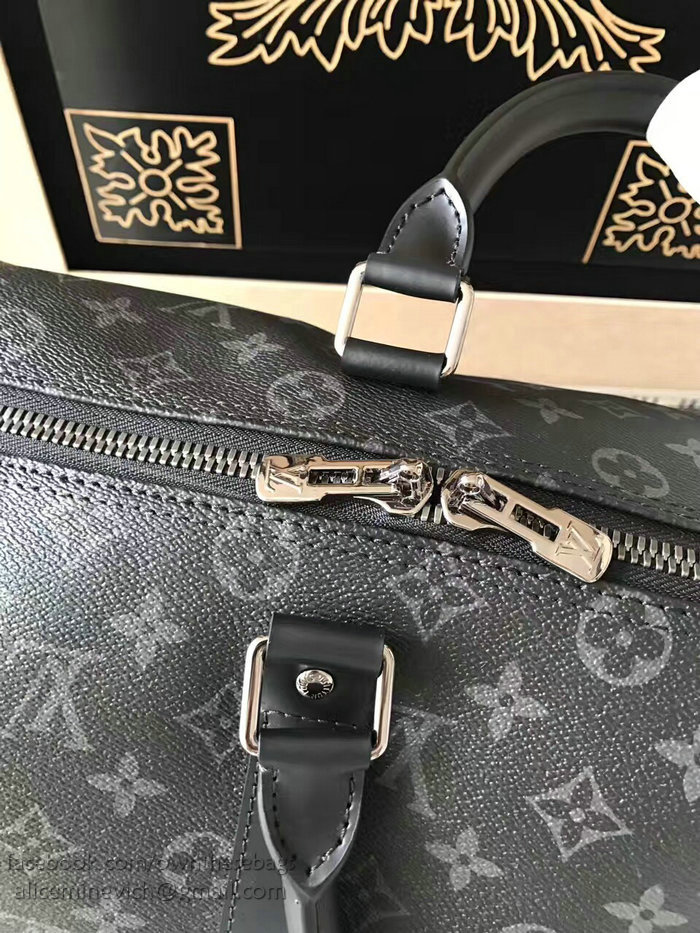 Louis Vuitton Monogram Eclipse canvas Keepall 45 Bandouliere M40569