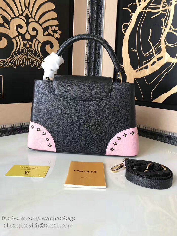 Louis Vuitton Taurillon Leather Capucines PM Black M48865