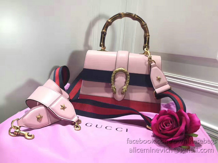 Gucci Dionysus Leather Top Handle Bag Pink 448075