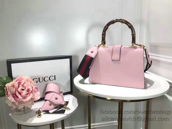 Gucci Dionysus Leather Top Handle Bag Pink 448075