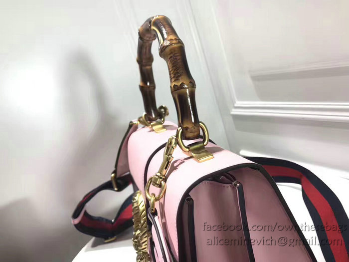 Gucci Dionysus Leather Top Handle Bag Pink 448075