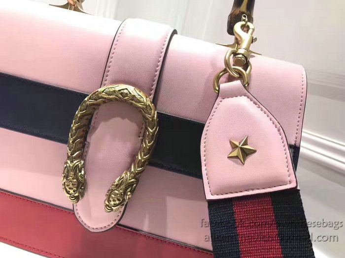 Gucci Dionysus Leather Top Handle Bag Pink 448075