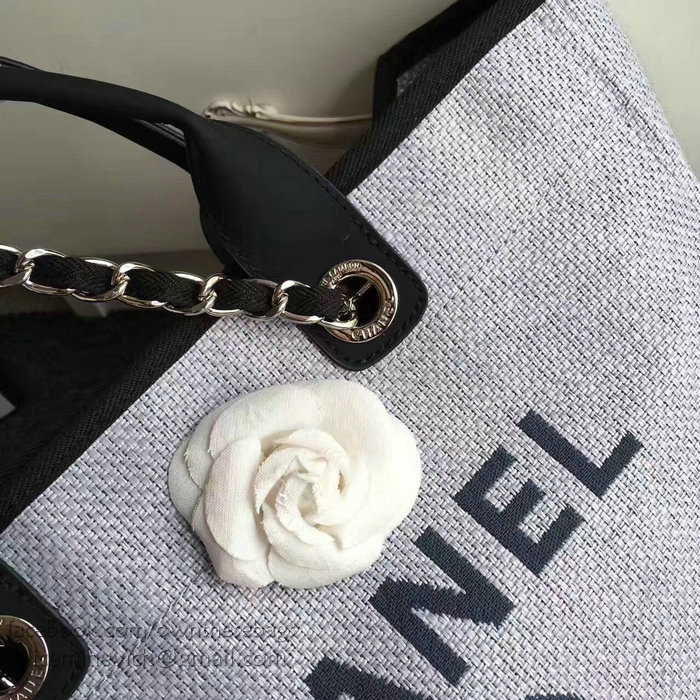 Chanel Canvas Large Deauville Shopping Bag A68046