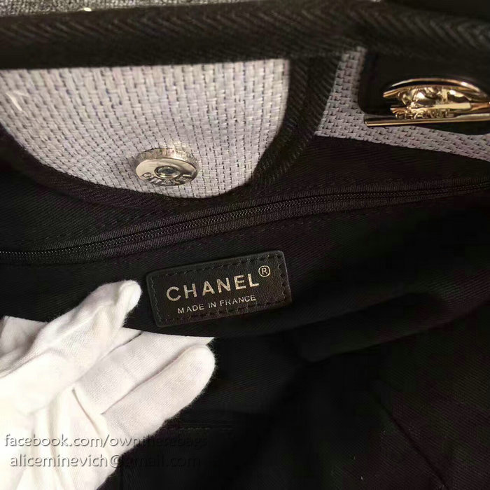 Chanel Canvas Large Deauville Shopping Bag A68046