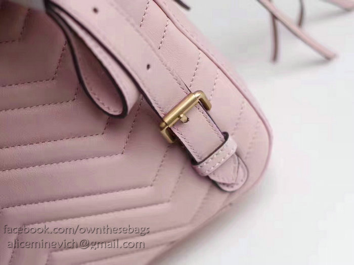 Gucci GG Marmont Quilted Leather Backpack Pink 476671