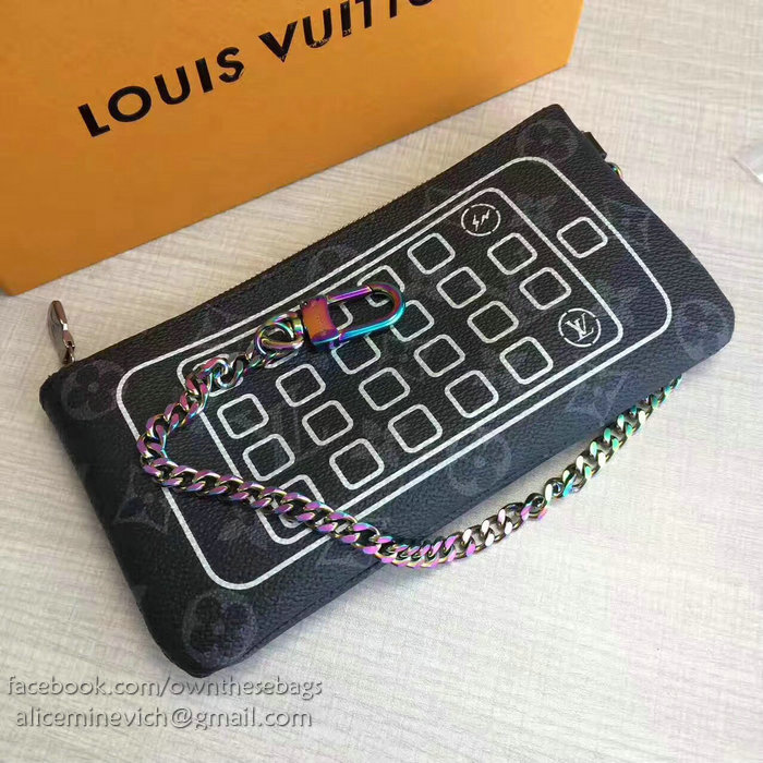 Louis Vuitton Monogram Eclipse Iphone 7 Pouch M64433