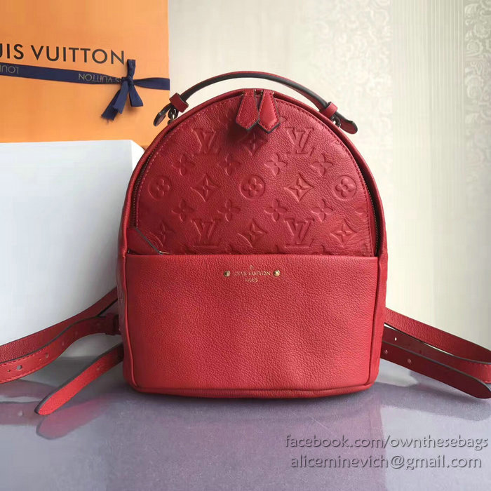 Louis Vuitton Monogram Empreinte Sorbonne Backpack Red M44016