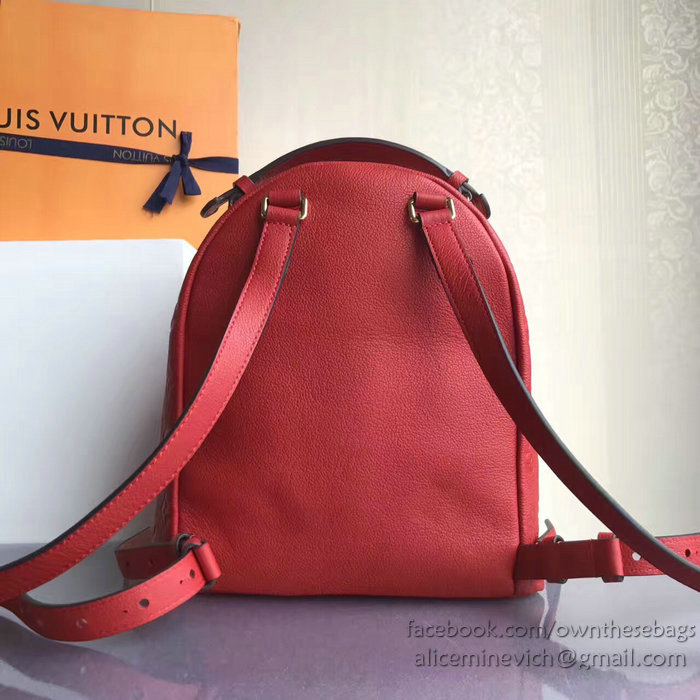 Louis Vuitton Monogram Empreinte Sorbonne Backpack Red M44016