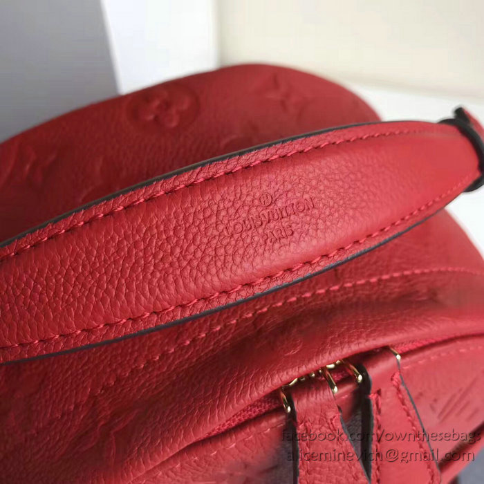 Louis Vuitton Monogram Empreinte Sorbonne Backpack Red M44016