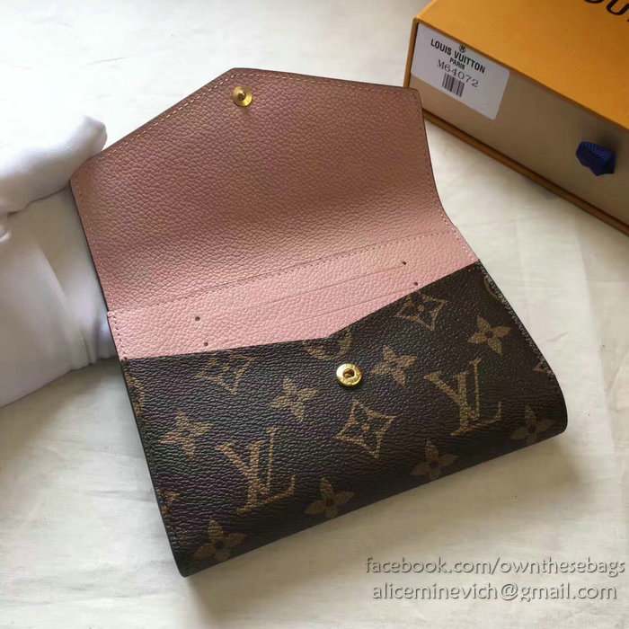 Louis Vuitton Pallas Compact Wallet Rose Ballerine M64072