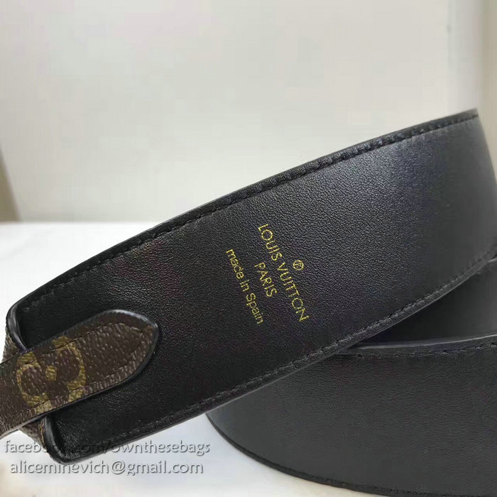 Louis Vuitton Bandouliere Monogram Shoulder Strap Black J02287