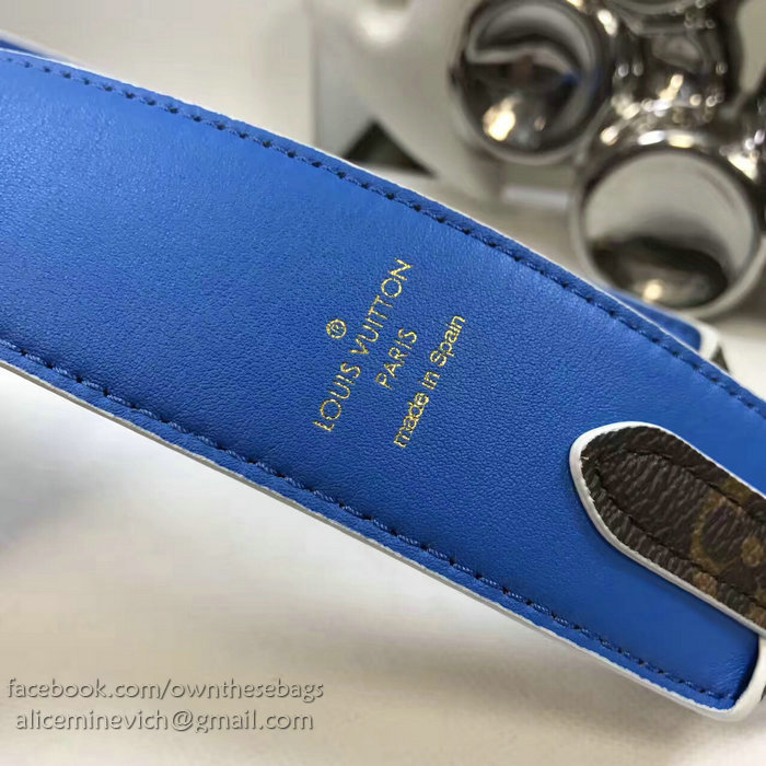 Louis Vuitton Bandouliere Monogram Shoulder Strap Blue J02287