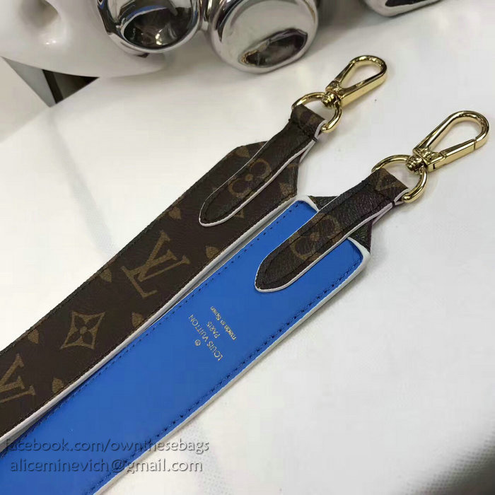 Louis Vuitton Bandouliere Monogram Shoulder Strap Blue J02287