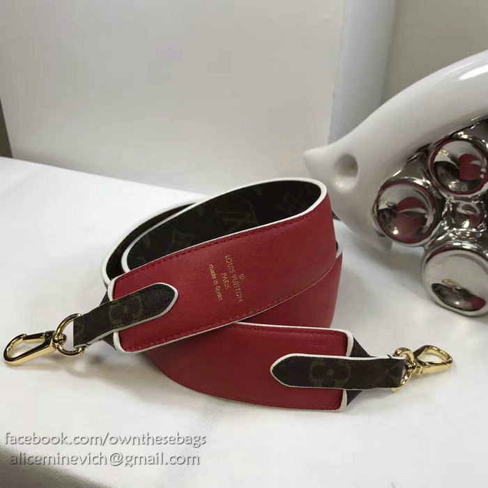 Louis Vuitton Bandouliere Monogram Shoulder Strap Red J02287