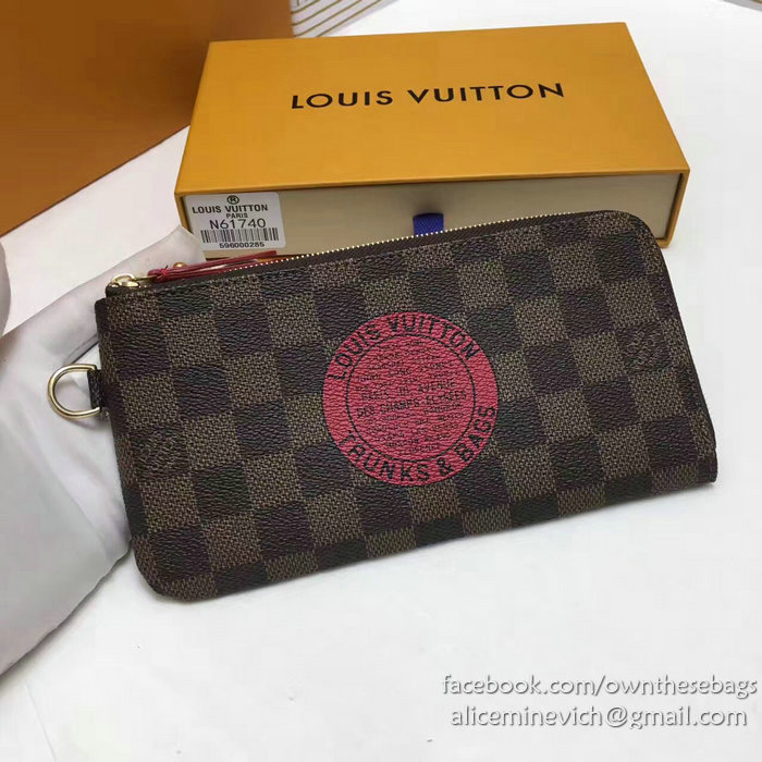 Louis Vuitton Damier Ebene Canvas Complice Trunks Wallets N61740